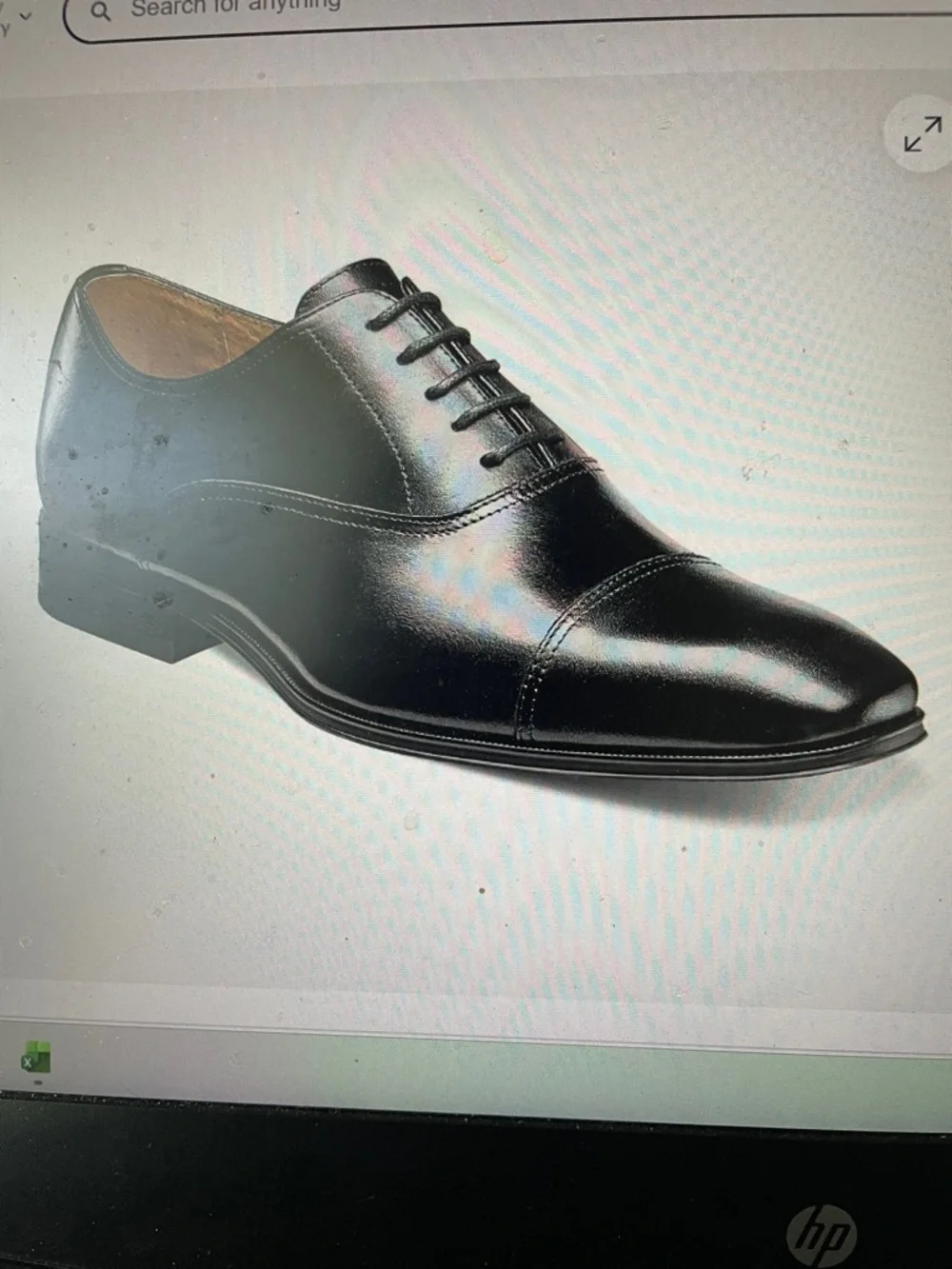 Florsheim Black Smooth Leather Cap Toe Oxford Shoes 9D